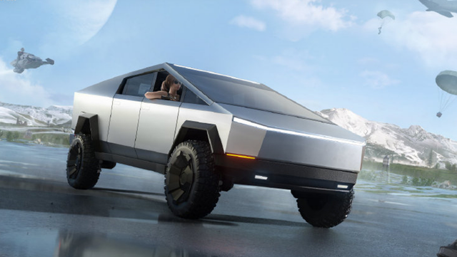 和平精英全新车皮上线首款皮卡皮肤炫酷超跑特斯拉颜值太高