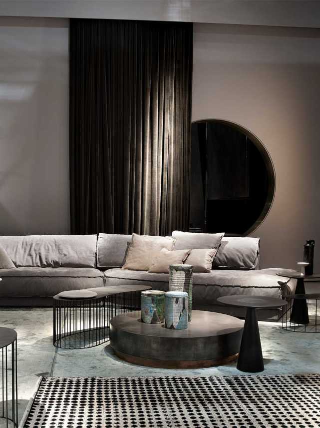 超级豪宅里的艺术家具baxter大转角沙发