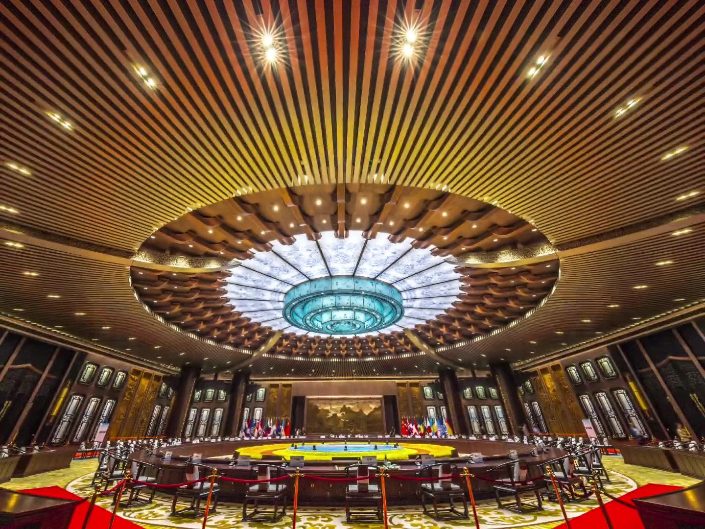 g20杭州峰会 会场的铜装饰是我们做的