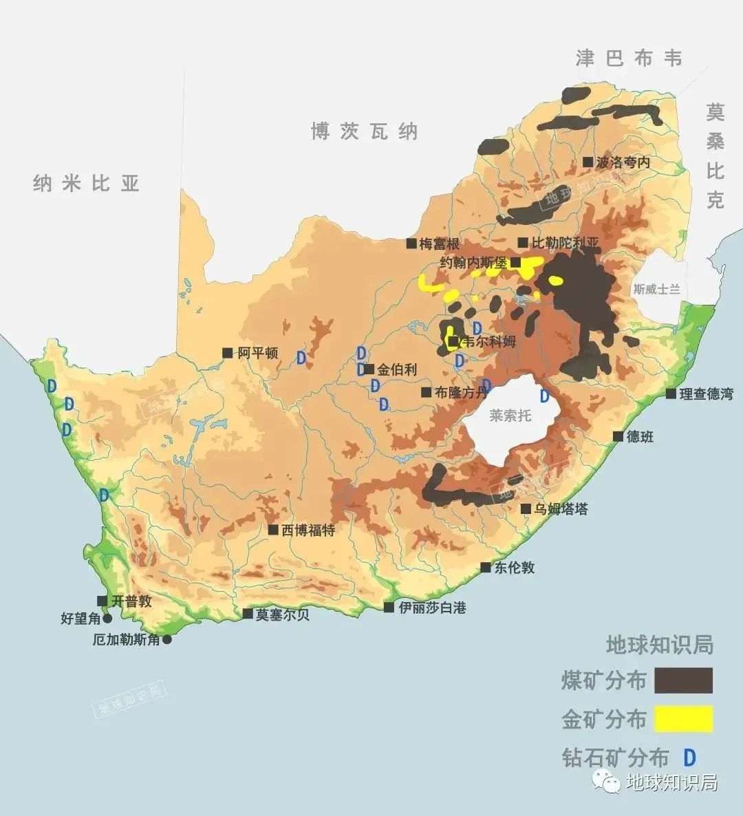 南非河流分布图片