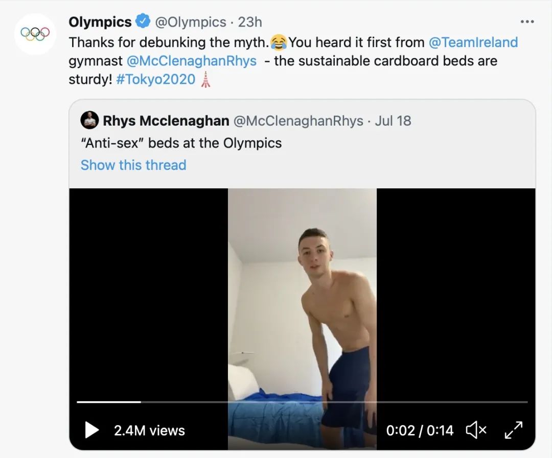 国际奥委会推特截图