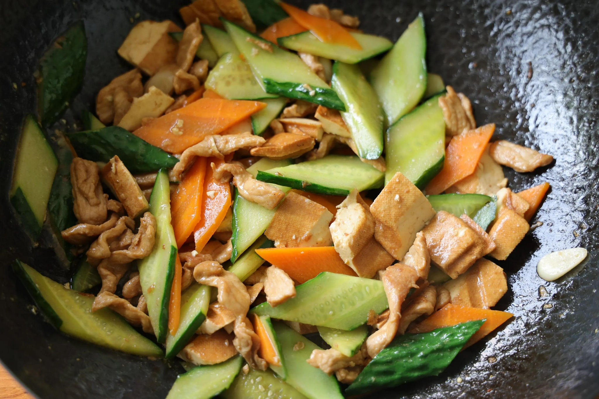 黄瓜炒肉片的做法!