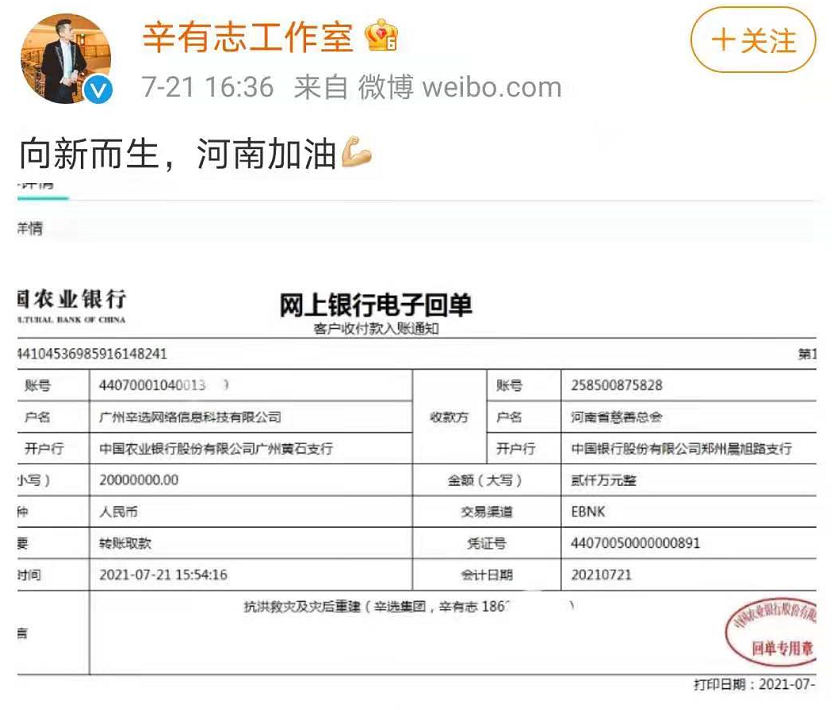 网红驰援河南:辛巴捐两千万,薇娅李佳琦捐百万,李子柒被骂惨休闲区蓝鸢梦想 - Www.slyday.coM 网红驰援河南:辛巴捐两千万,薇娅李佳琦捐百万,李子柒被骂惨休闲区蓝鸢梦想 - Www.slyday.coM