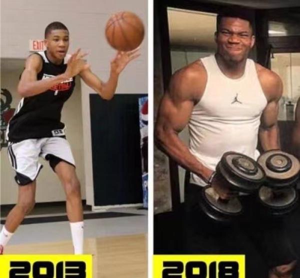 刚进联盟时的字母哥曾十分瘦弱。