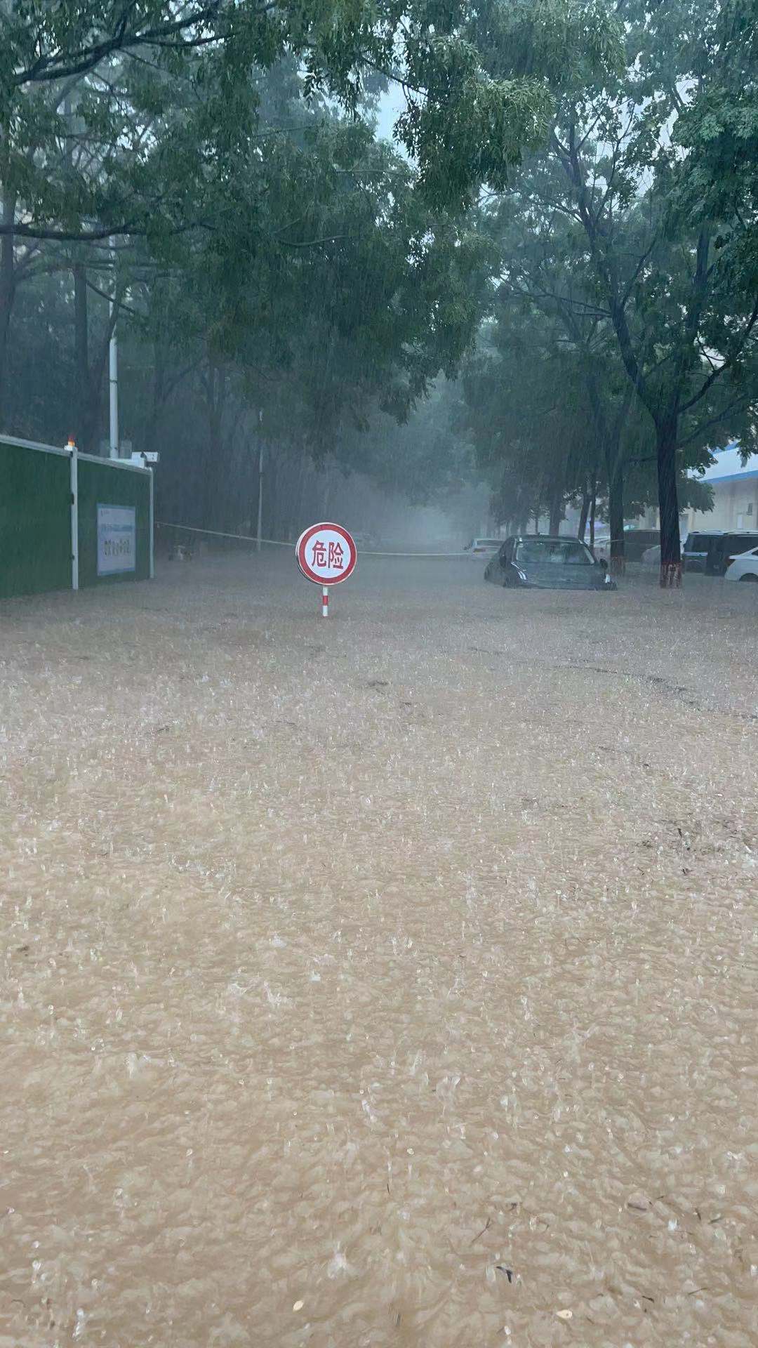 暴雨与齐腰深的水  受访者供图