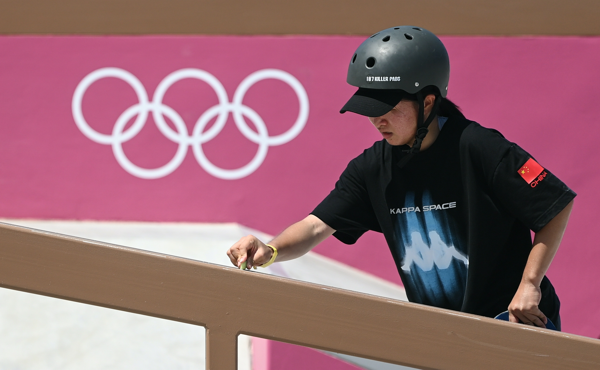 滑板中国队赛前训练