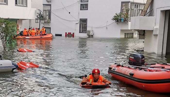 水面救生机器人曾用于2020年江西洪灾，图源：云洲智能