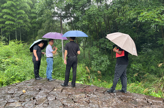 蕭山區對進化鎮黃草嶺山塘進行檢查