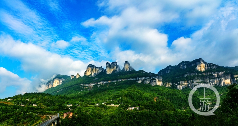 7月22日,宁静神秘的云雾将金佛山南坡缠绕.