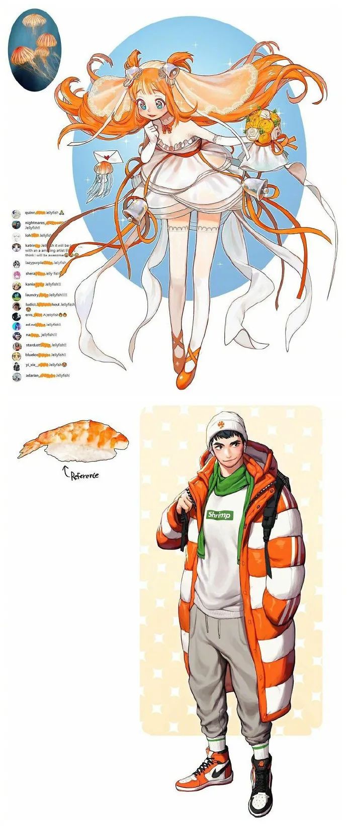 名嘴手一滑梁月对食物和动物的拟人创作