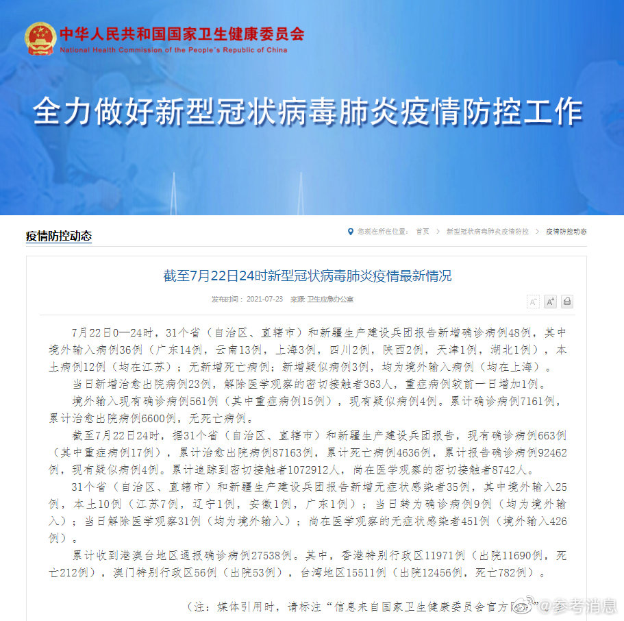 江苏新增12例本土确诊 云南新增境外输入确诊病例13例休闲区蓝鸢梦想 - Www.slyday.coM