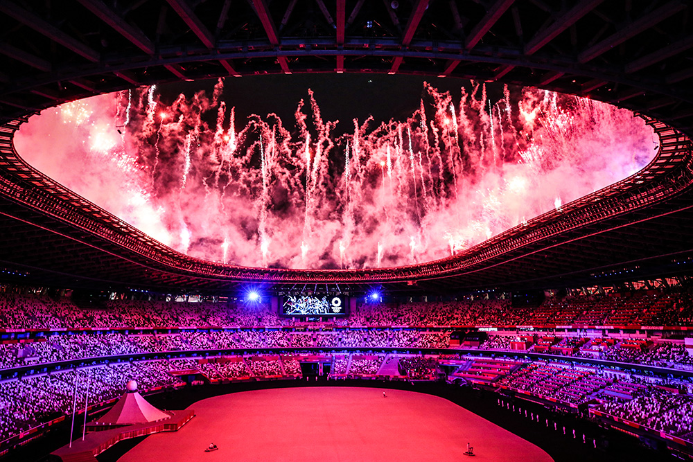 【图集】情同与共：东京奥运会开幕式将疫情作为视觉元素