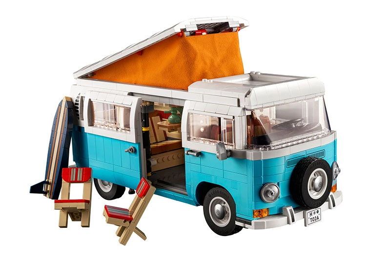乐高推出t2campervan大众二代露营面包车两千多块积木