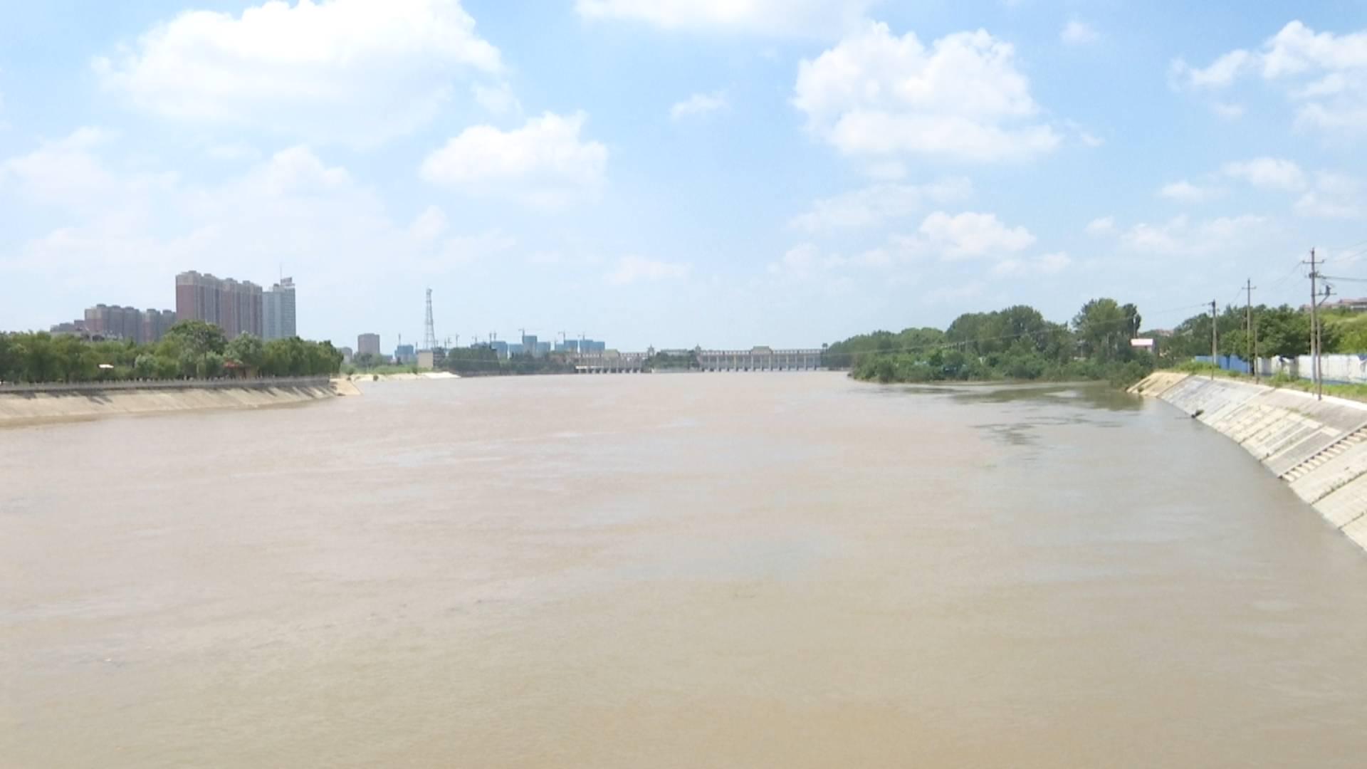 沙颍河中心城区段水位较昨日有所下降