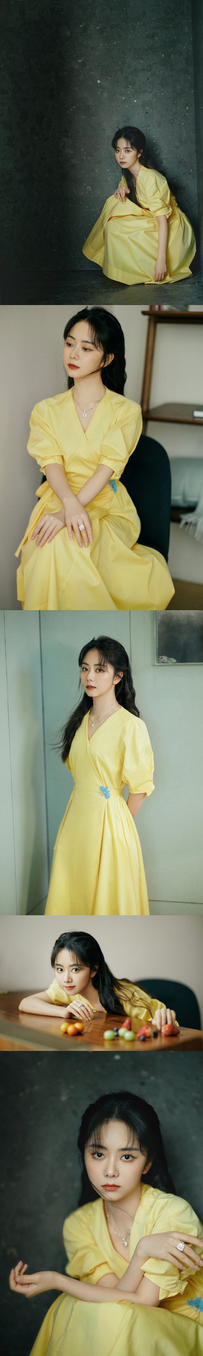 谭松韵一组写真分享甜美长相给造型加分是小公主没错啦