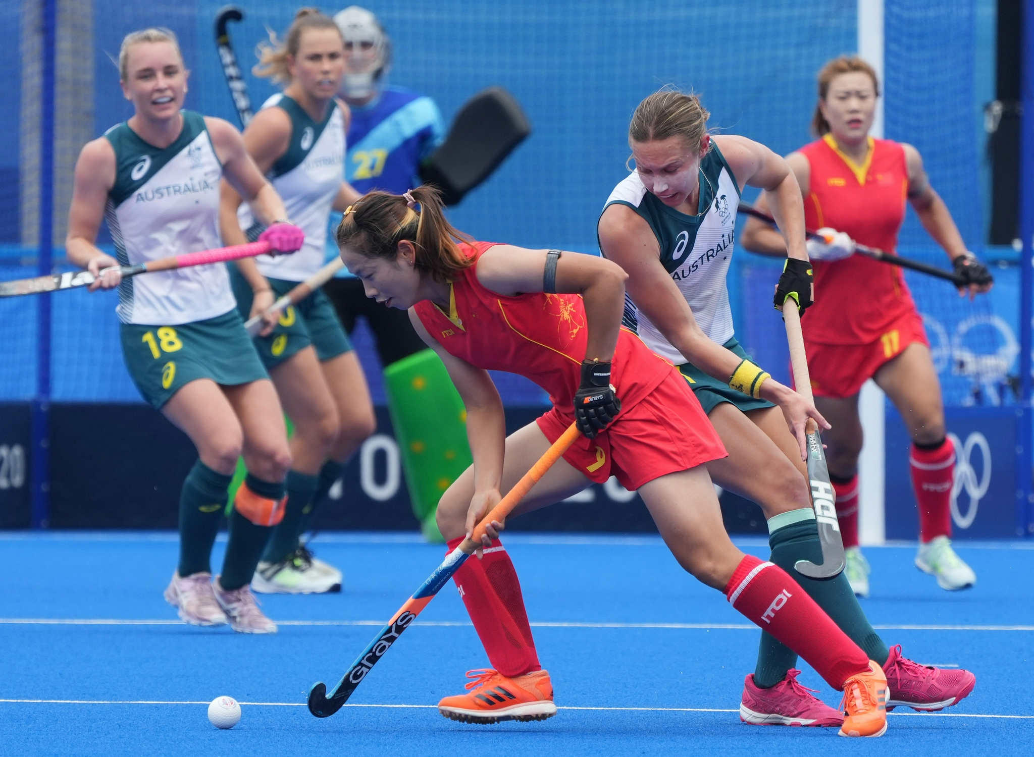 女子曲棍球中国负澳大利亚