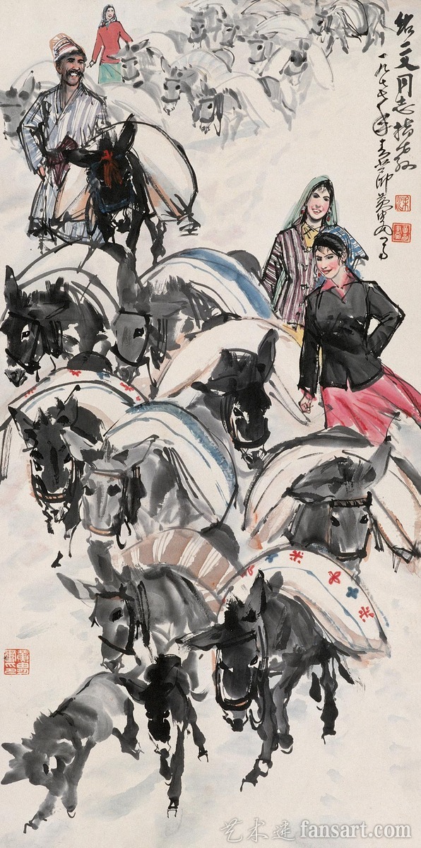 当代大师黄胄国画人物作品欣赏