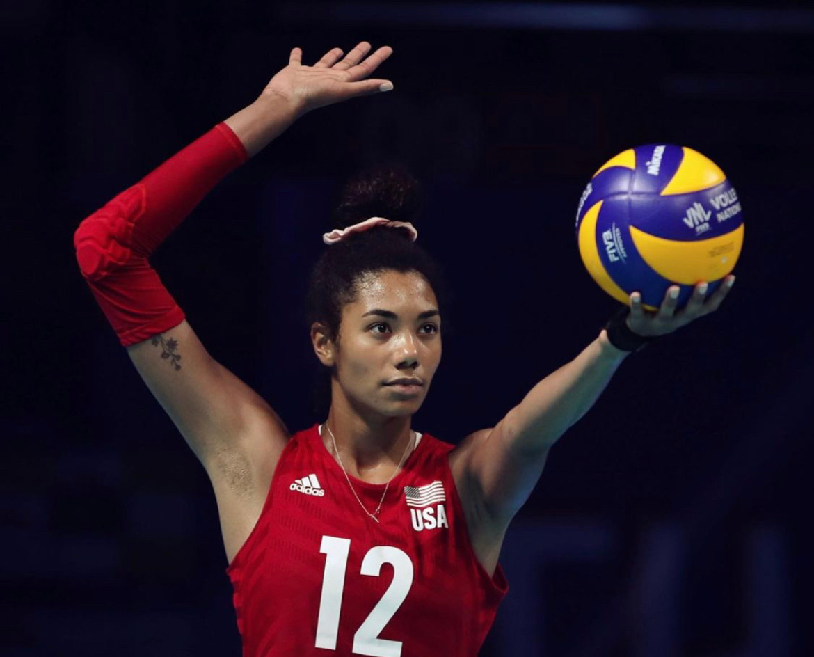 美国女排这个汤普森,有点漫威女侠内味