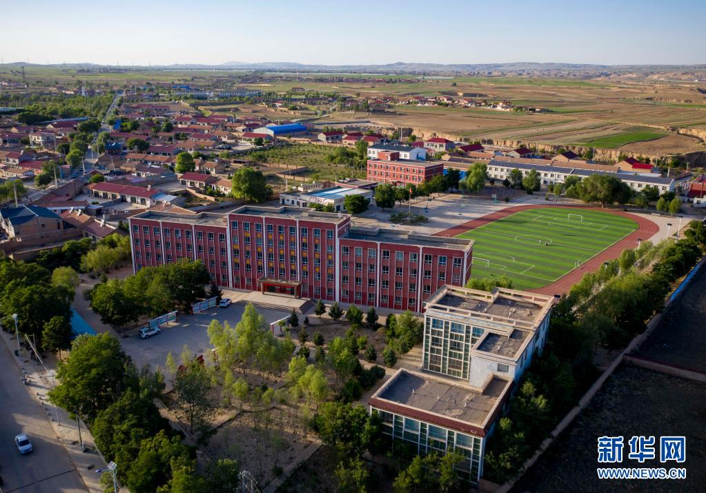 宁夏吴忠市同心县预旺镇"抗战之声"照片拍摄地(6月21日摄,无人机照片)