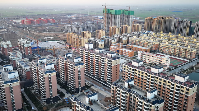 河南省新乡市获嘉县在此次强降雨中受灾严重。图为该县城市景观。摄影/章轲