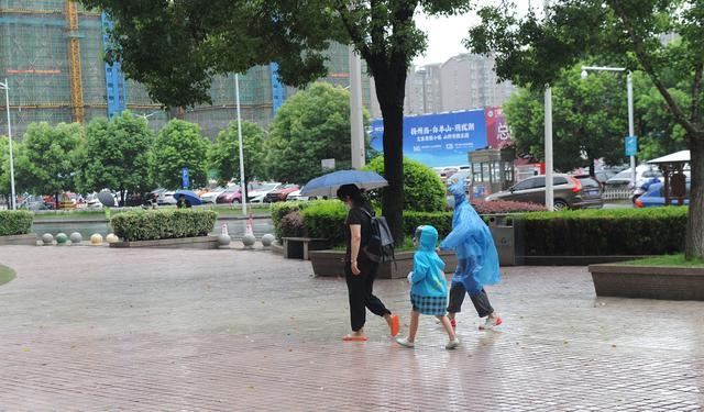 市民在风雨中前行.程曦摄