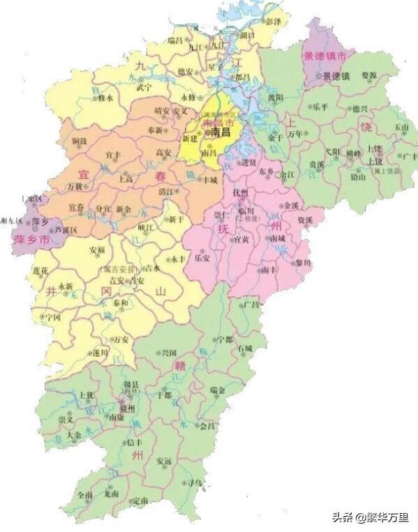 江西省的区划调整11个地级市之一南昌市为何有9个区县