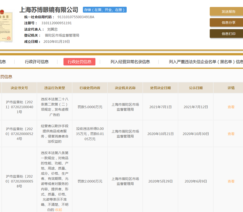 宝岛眼镜被罚5万元：宣称阻隔98%有害蓝光、预防近视(图2)