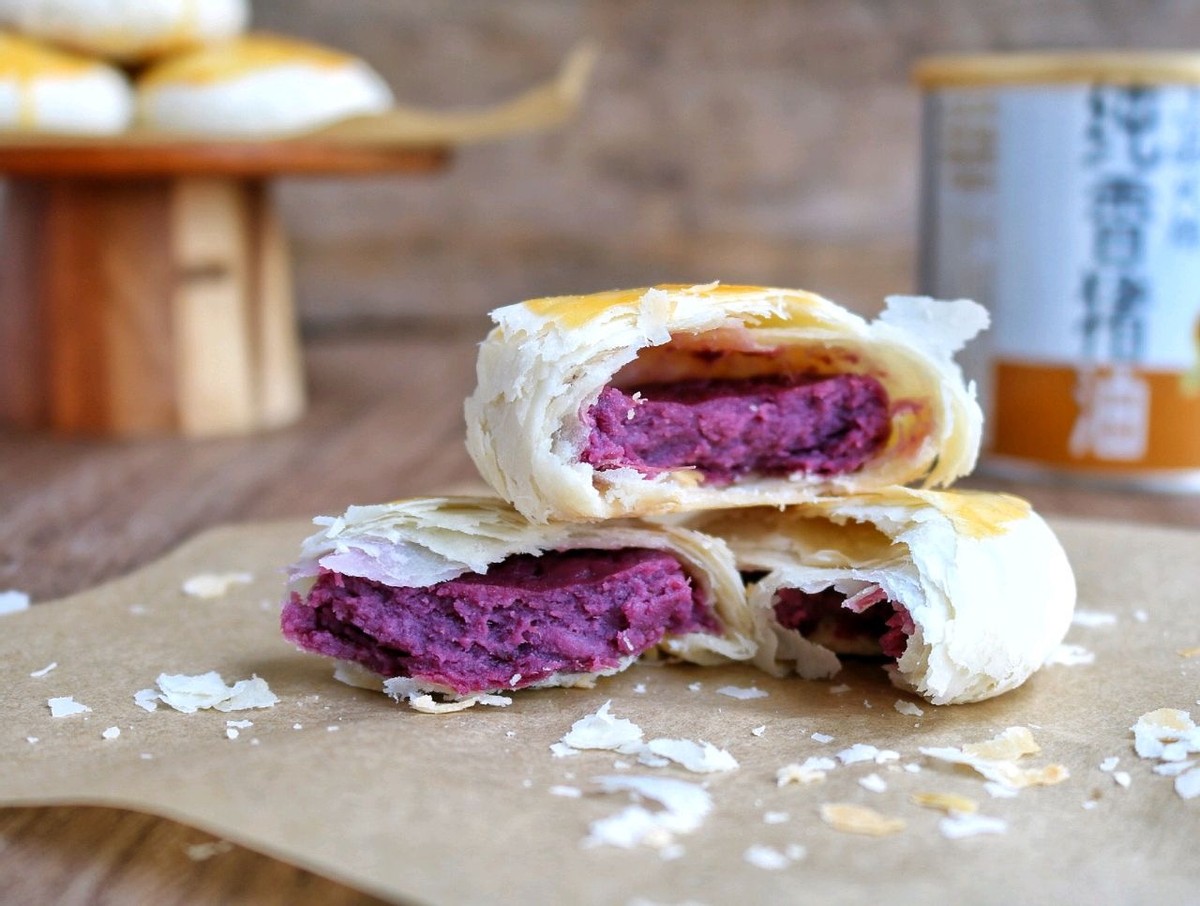 酥酥甜甜,营养健康的紫薯酥饼,在家里有烤箱就能做