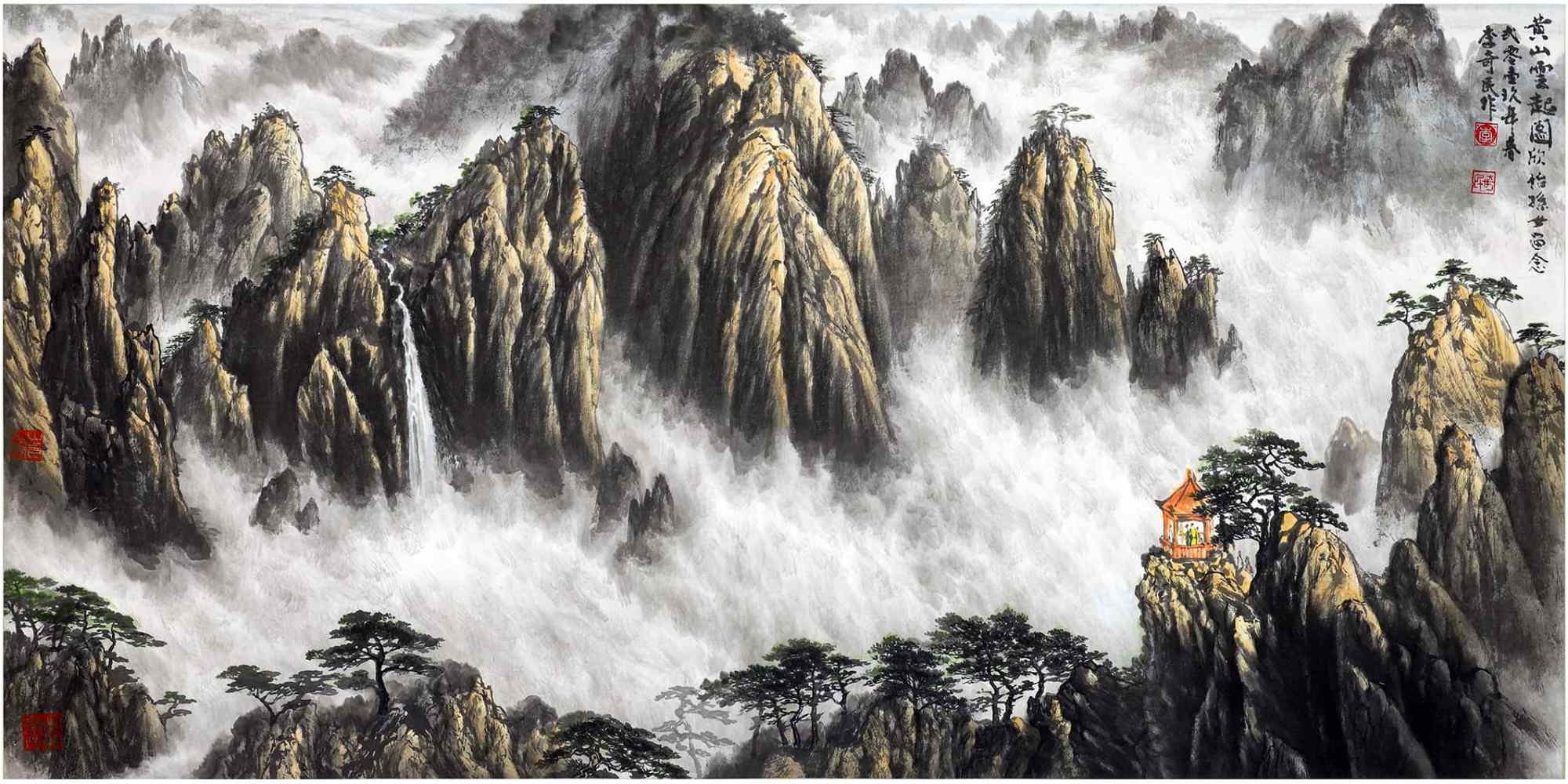 艺坛名家胸怀造化气揽山河李奇民先生的山水画