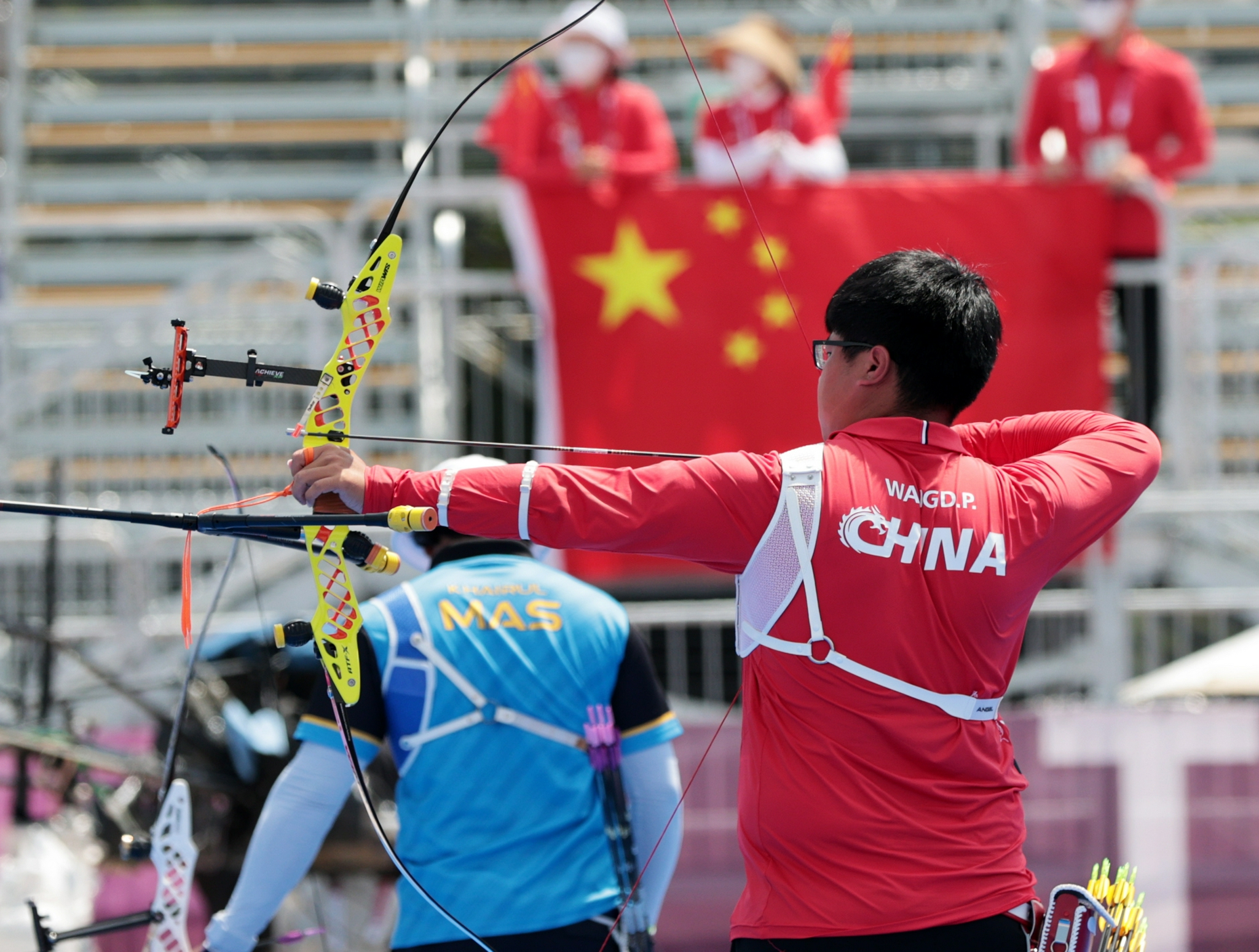 射箭——男子个人淘汰赛:王大鹏止步十六分之一决赛