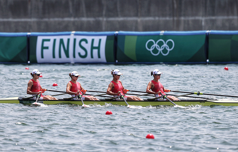 人民网北京7月28日电 (欧兴荣)北京时间7月28日上午,东京奥运会赛艇在
