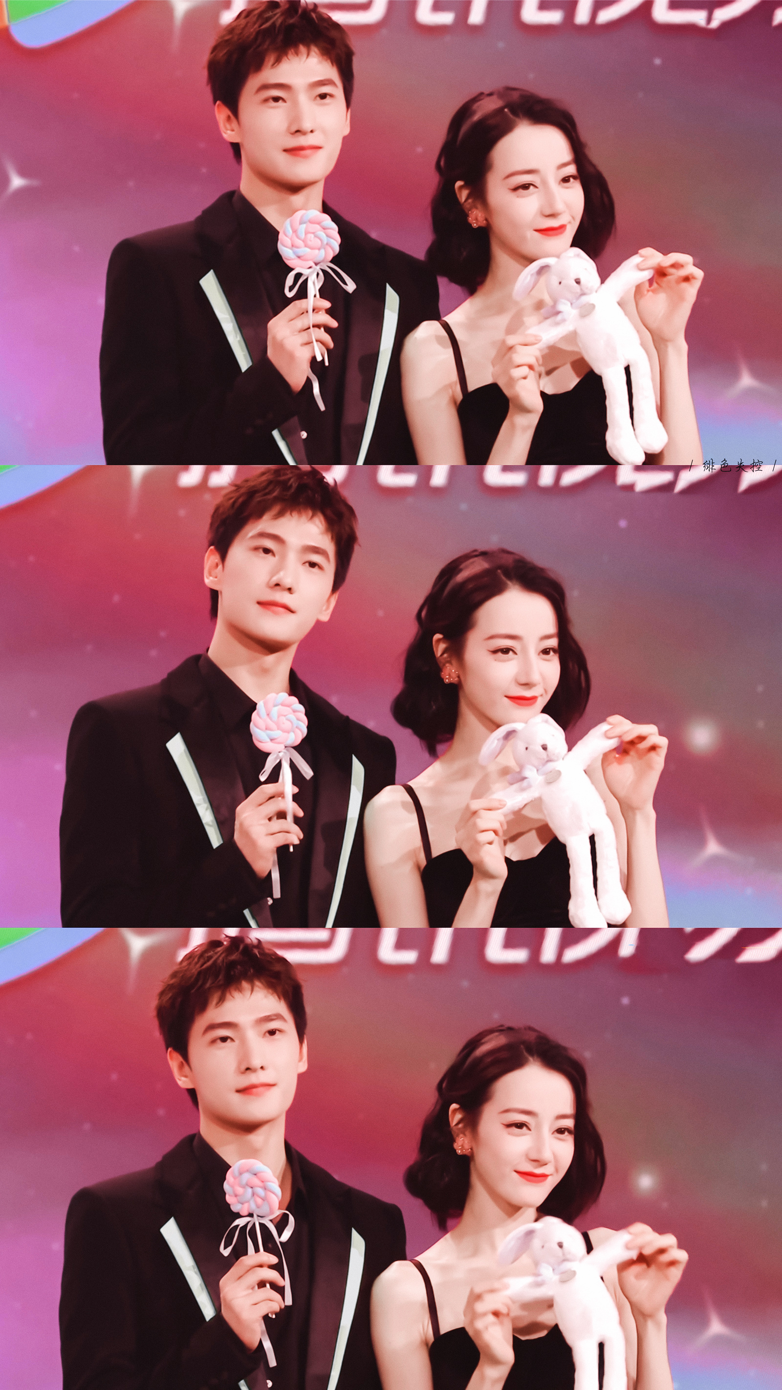 杨洋对迪丽热巴说好尴尬,短发热巴引人注目,原来明星也会尴尬