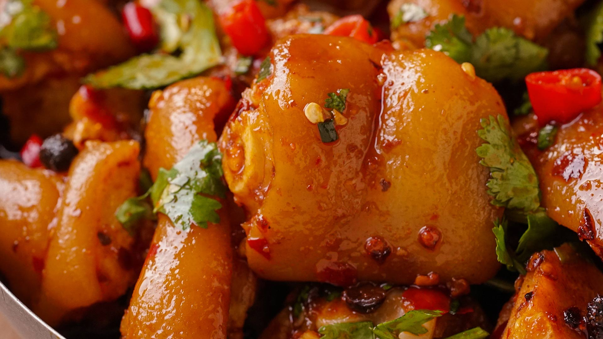 猪蹄不卤不红烧做成酸猪蹄爽口不油腻美容还开胃好吃