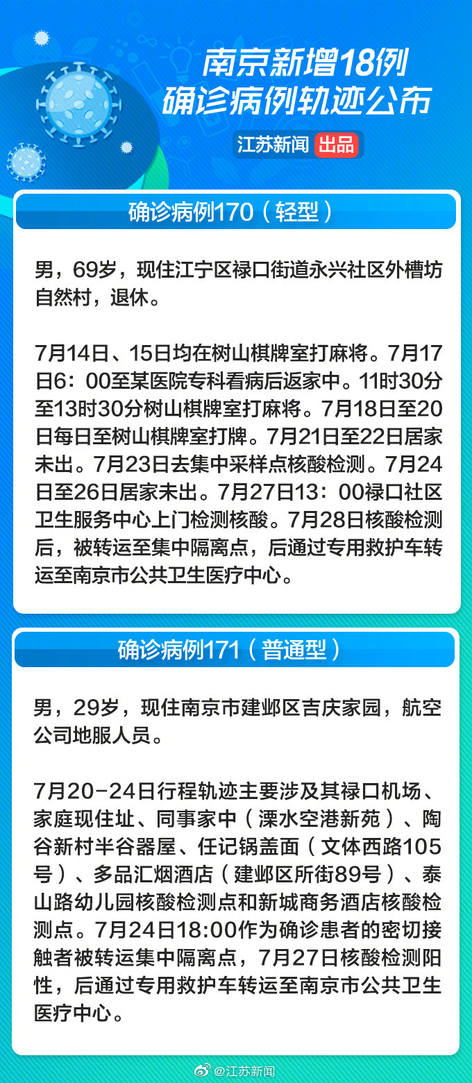 南京通报18例新增病例活动轨迹，其中南京1名幼儿园保育员确诊休闲区蓝鸢梦想 - Www.slyday.coM