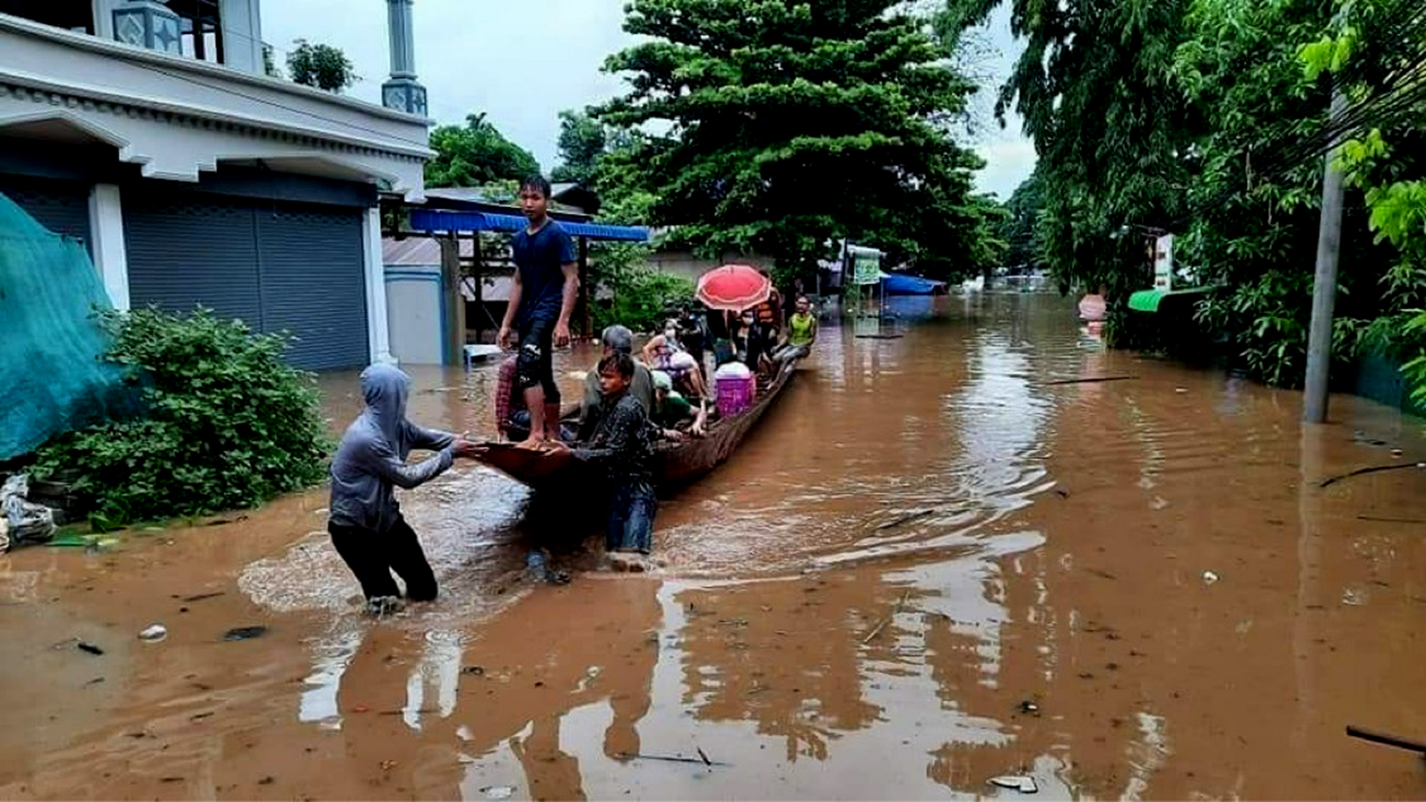 缅甸部分地区遭遇洪灾