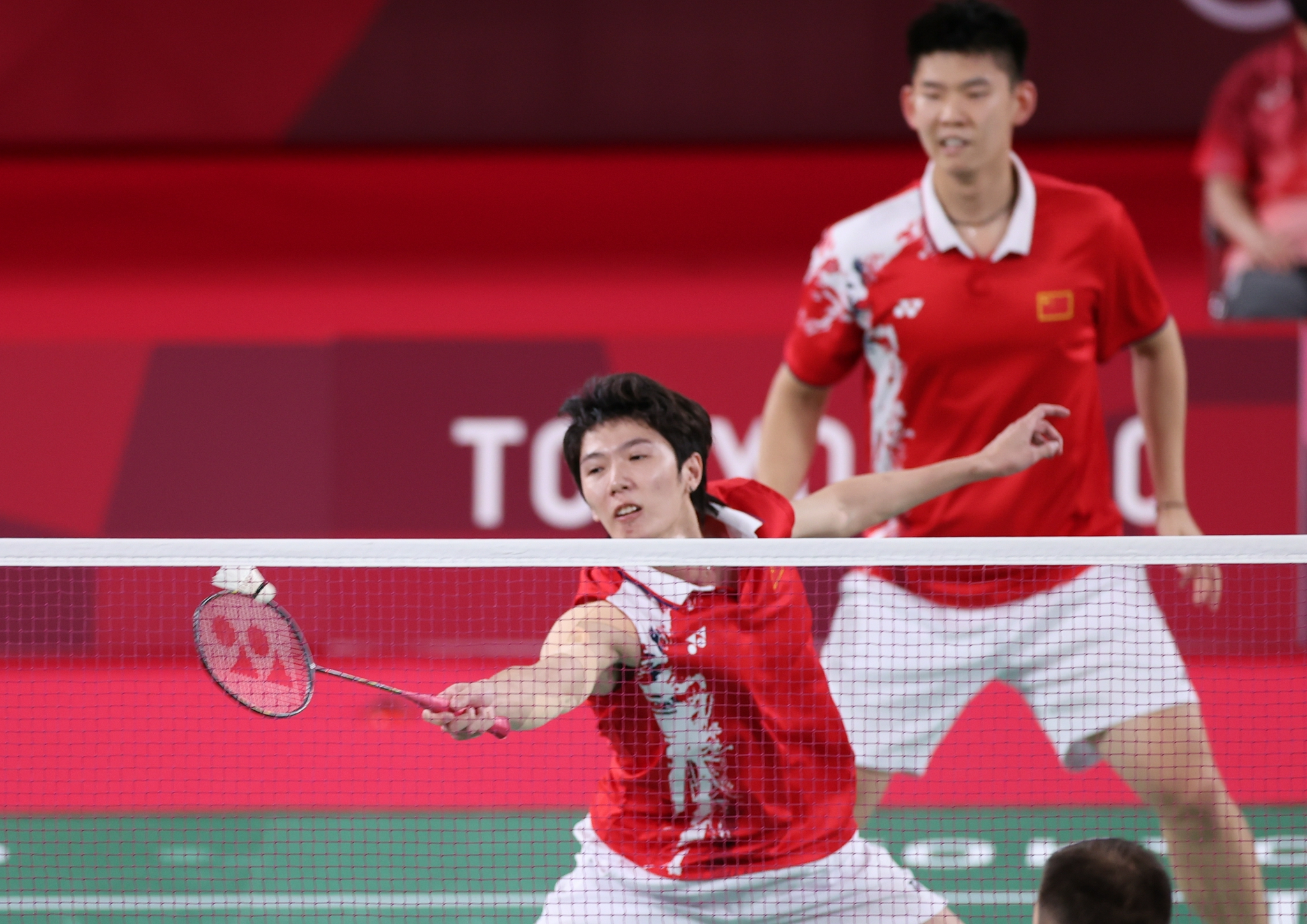 羽毛球——男双四分之一决赛:中国队晋级四强