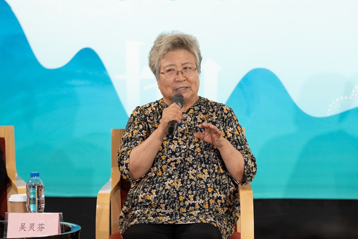 合唱指挥家吴灵芬出席新闻发布会.牛小北摄