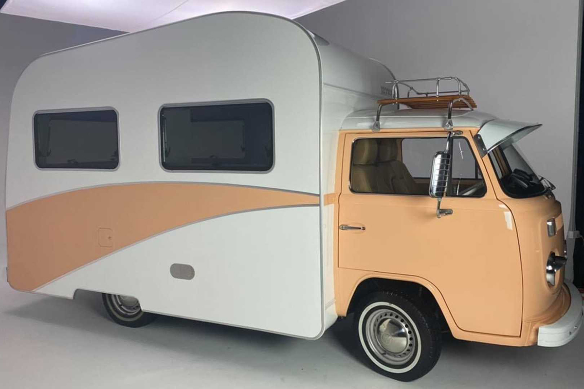 这怕不是仿生设计,二人"蜗"居新体验:retro大众t2复古房车