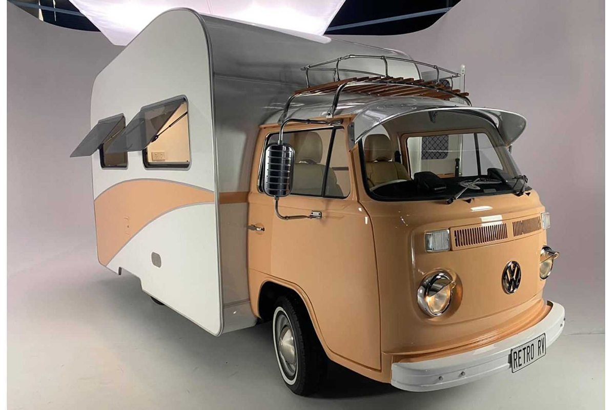 这怕不是仿生设计,二人"蜗"居新体验:retro大众t2复古房车