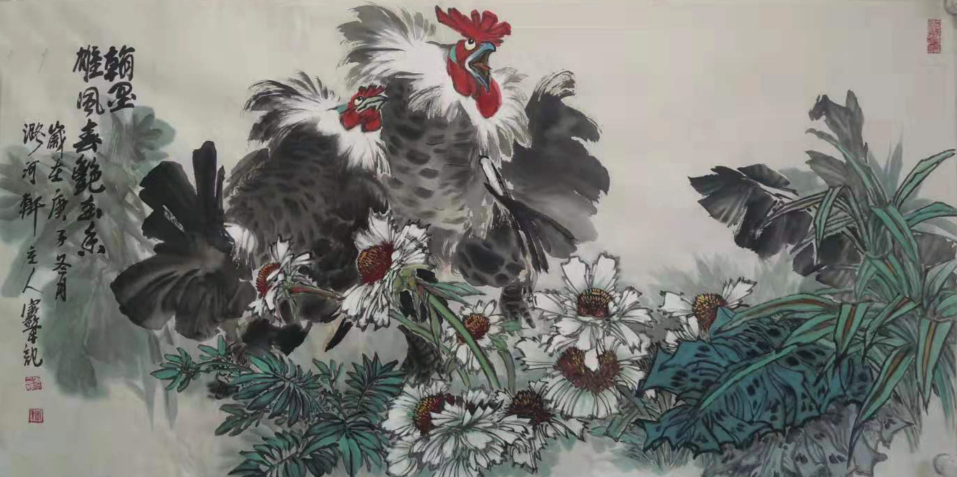 神气尽显||著名画家李宪章独创画鸡风格特点|李宪章|画鸡|中国美术家