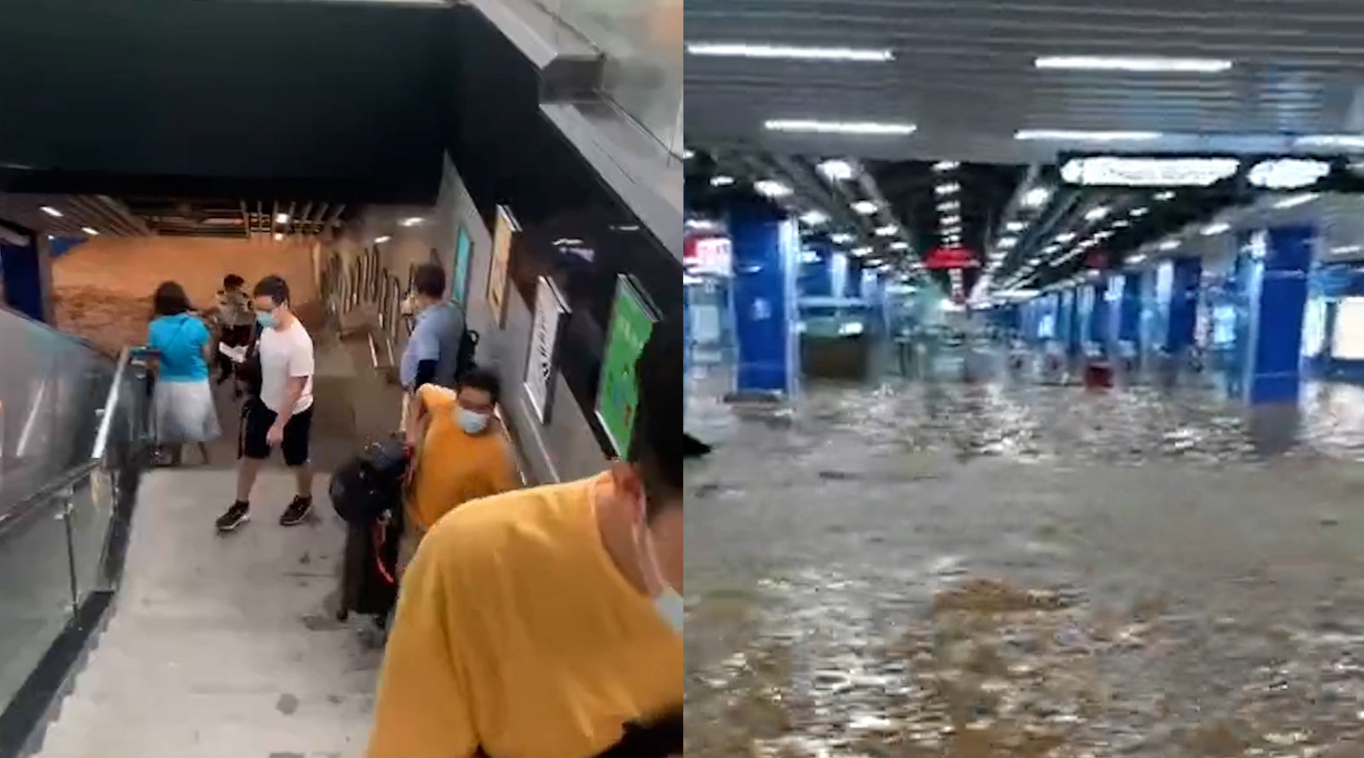 广州一地铁站雨水灌入暂停运营,官方:乘客已疏散,进水点已封堵