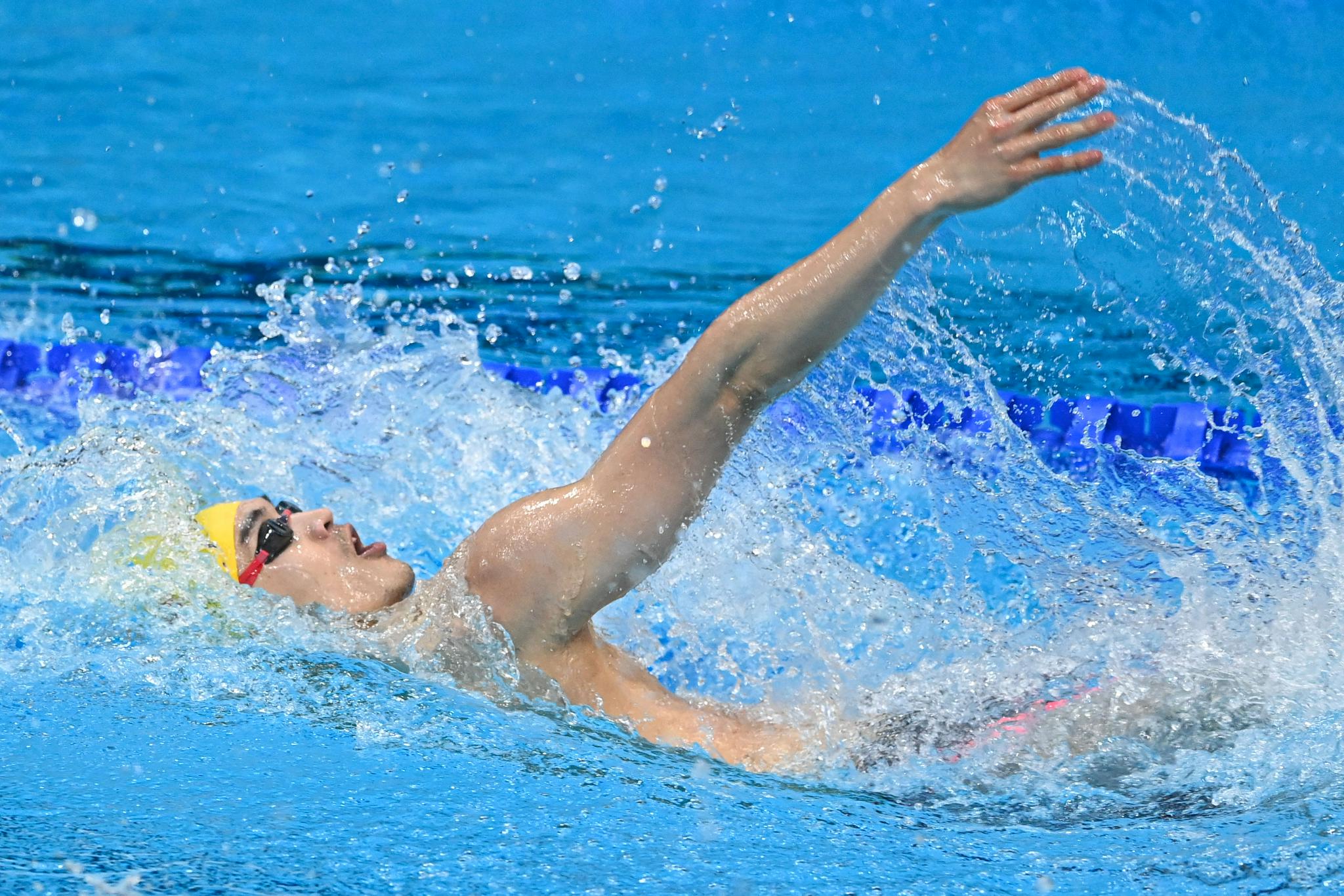 游泳——男子4x100米混合泳接力预赛:中国队晋级决赛