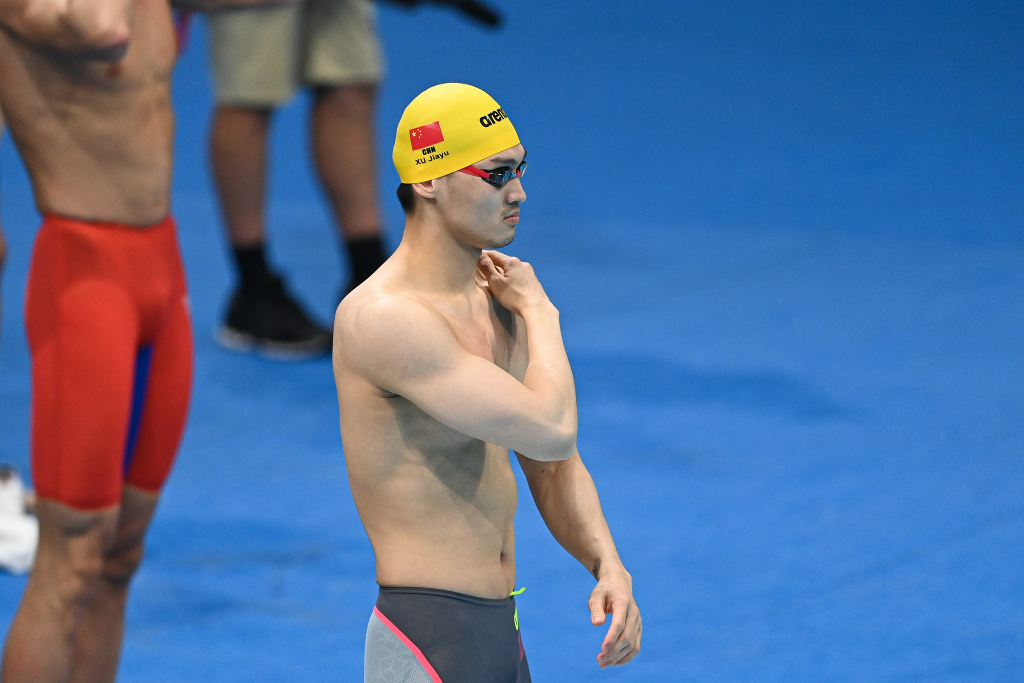 游泳——男子4x100米混合泳接力预赛:中国队晋级决赛