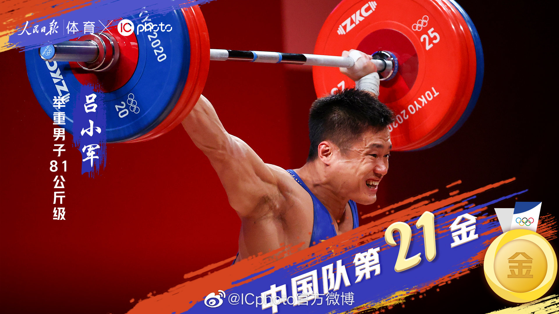 中国力量不让人失望,吕小军夺得东京奥运男子举重81公斤级冠军!