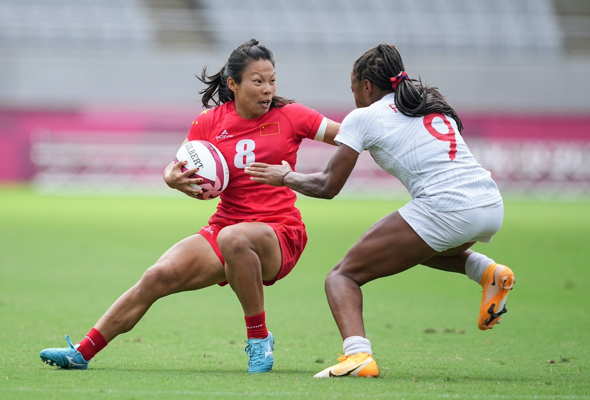 七人制橄榄球女子五至八名排位赛中国不敌美国