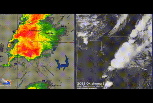 这个地方有一个旋转的东西,就是龙卷,这个叫钩状回波,这里面产生了一