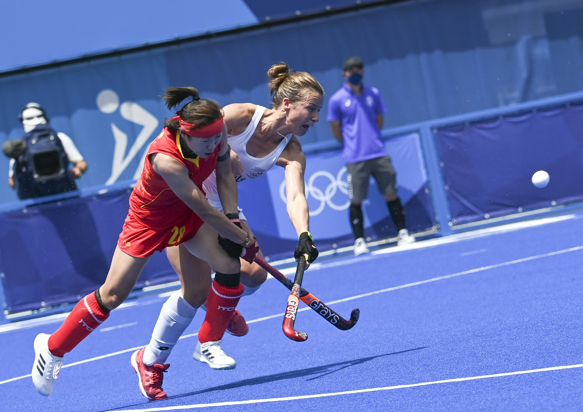 曲棍球——女子小组赛:中国胜新西兰