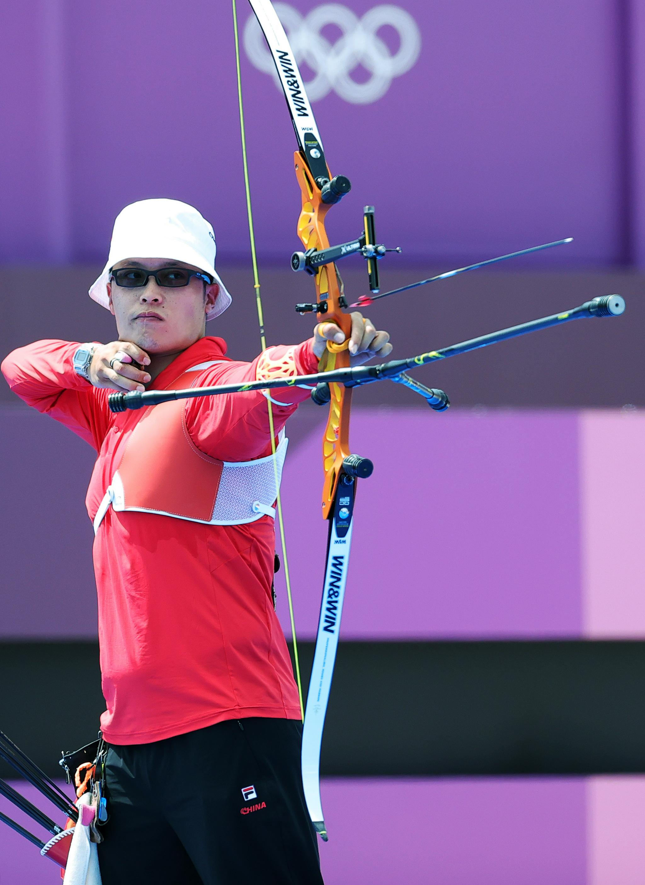 射箭——男子个人:李佳伦晋级八强|射箭|东京奥运会|哈萨克斯坦_新浪