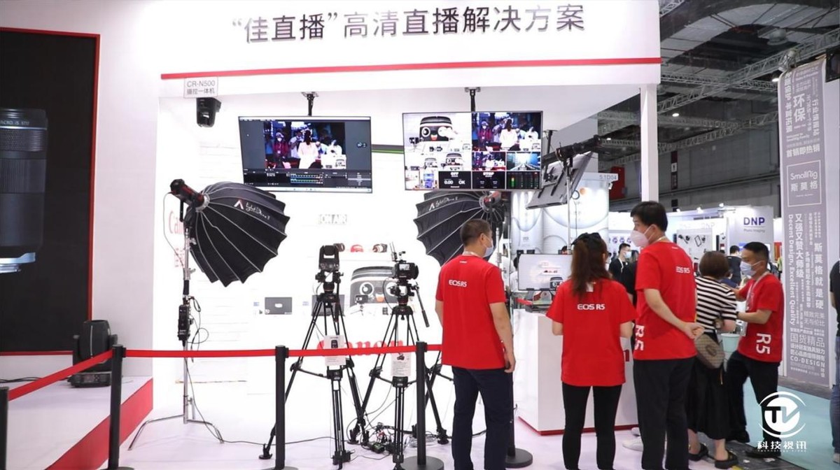 佳能佳直播高清直播解决方案助力pi展会直播现场图赏