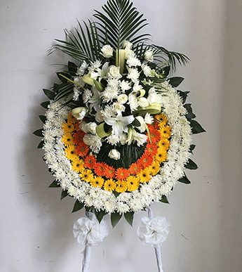 白事鲜花花圈白事鲜花花圈花材有哪些鲜花花圈其代表的意义